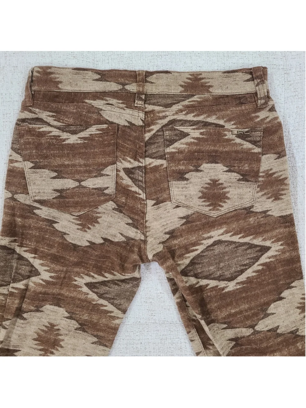Ralph Lauren Jeans Co Jeans Womens 4 Brown Modern Skinny Aztec Print Southwest